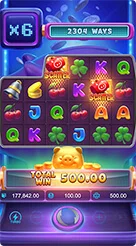 Lucky Piggy · Verifikasi saldo dan atur nilai taruhan pada panel kontrol bawah